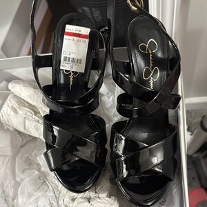 Patent Blk Leather pumps